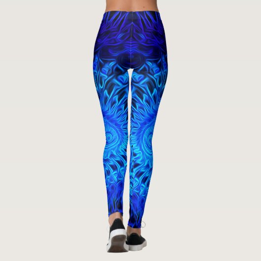 Conception Abstraite de coque bleue 1 - Leggings (Dos)