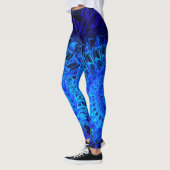 Conception Abstraite de coque bleue 1 - Leggings (Gauche)