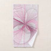 Conception Abstraite de fractal rose pâle moderne (Serviette à main)