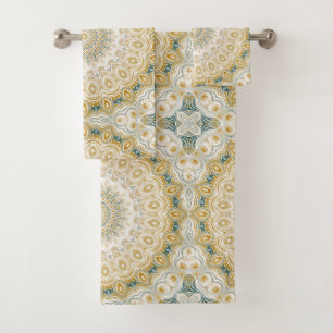 Conception Abstraite de médaillon en jaune moutard