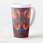 Conception abstraite dynamique Mug latte (Angle droit)