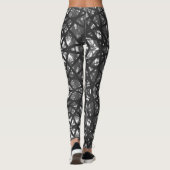 Conception abstraite Leggings noirs et blancs (Dos)