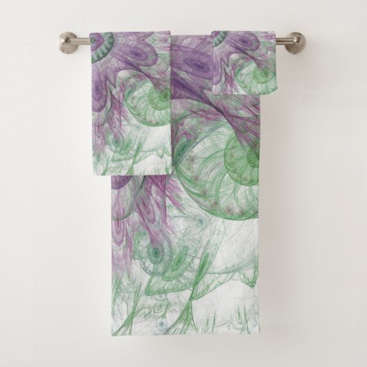 Conception Abstraite Moderne Fractale Violette et  (En situation)