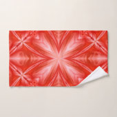 Conception abstraite nuageuse blanc laiteux rouge (Serviette à main)