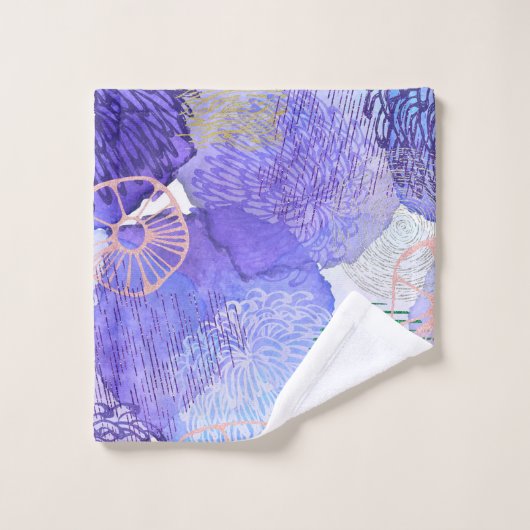 Conception abstraite violette (Gant de toilette)