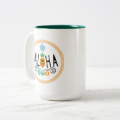 Conception Aloha Ananas - Mug Deux Tons (Devant gauche)