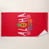Conception Aloha Pineapple - Serviette de plage (Devant)