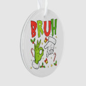 Conception amusante de Noël avec « BRUH », mains d (devant)