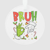 Conception amusante de Noël avec « BRUH », mains d (dos)
