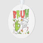 Conception amusante de Noël avec « BRUH », mains d (devant)