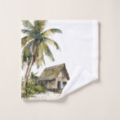 Conception aquarelle de la scène de la maison de p (Gant de toilette)