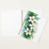 Conception aquarelle de plumeria tropical boho et (Devant avec enveloppe)