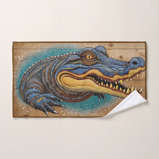 Conception artistique de crocodile australien (Serviette à main)