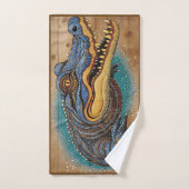 Conception artistique de crocodile australien (Serviette à main)