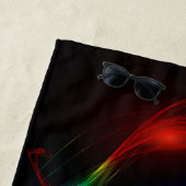 Conception artistique de serviettes de plage Wavy (En situation)