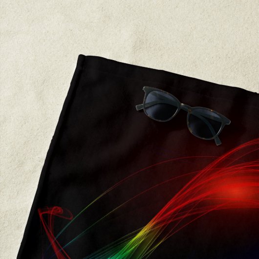 Conception artistique de serviettes de plage Wavy (En situation)