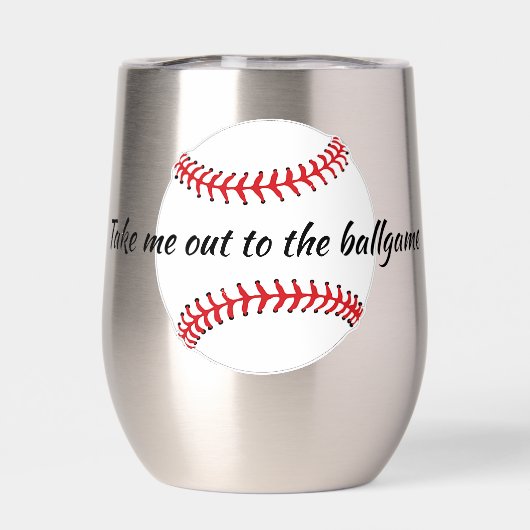 Conception Baseball Vin Thermique Tumbler (Arrière)