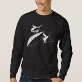 Conception blanche du sweatshirt foncé des hommes (Devant)