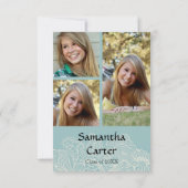 Conception bleue - faire-part de l'obtention du (Dos)