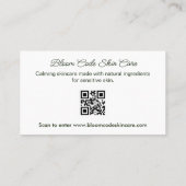 Conception botanique Carte de visite de soins de l (Dos)