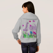 Conception botanique florale rose violet Leni (Dos entier)