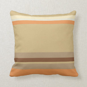 Conception bronzage et crème, rayée de coussin