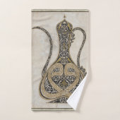Conception calligraphique d'un pot de thé victorie (Serviette à main)