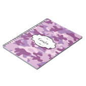 Conception Camo violet Carnet personnalisé (Côté gauche)