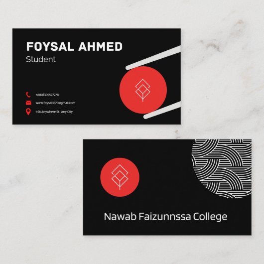 Conception carte de visite (Devant / Derrière)