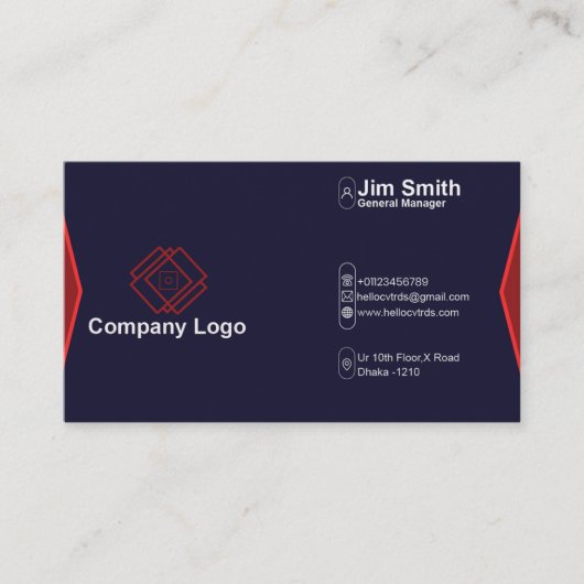 Conception carte de visite (Devant)