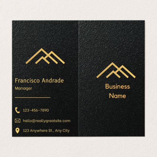 Conception carte de visite (Extérieur déplié)