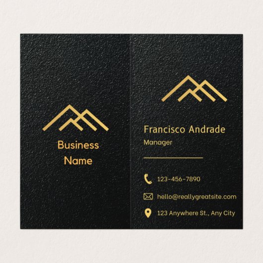 Conception carte de visite (Intérieur déplié)