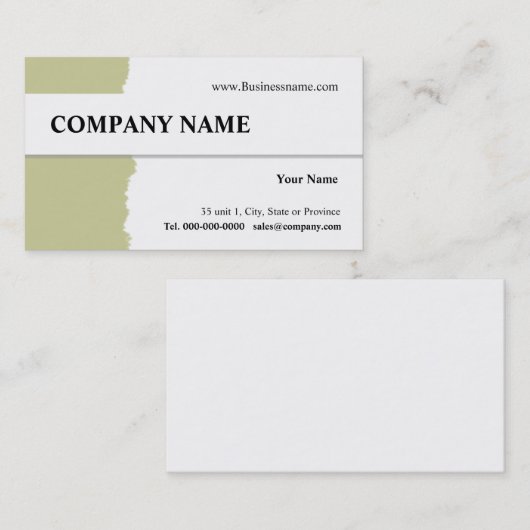 Conception Carte de visite (Devant / Derrière)