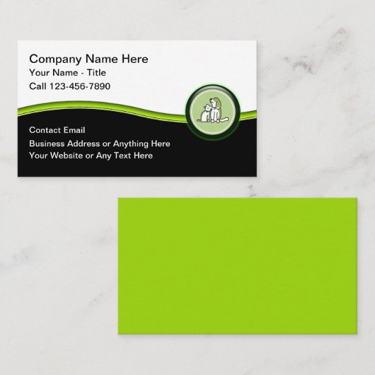 Conception Carte de visite branchée de soins pour (Devant / Derrière)