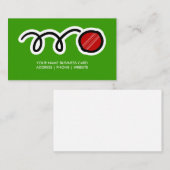 Conception carte de visite de balle de cricket (Devant / Derrière)