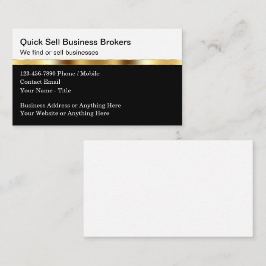 Conception Carte de visite de Business Broker Clas (Devant / Derrière)