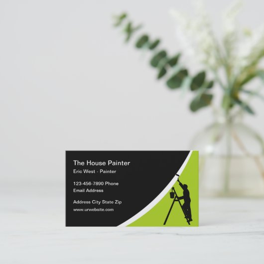Conception Carte de visite de peinture de maison m (Debout devant)