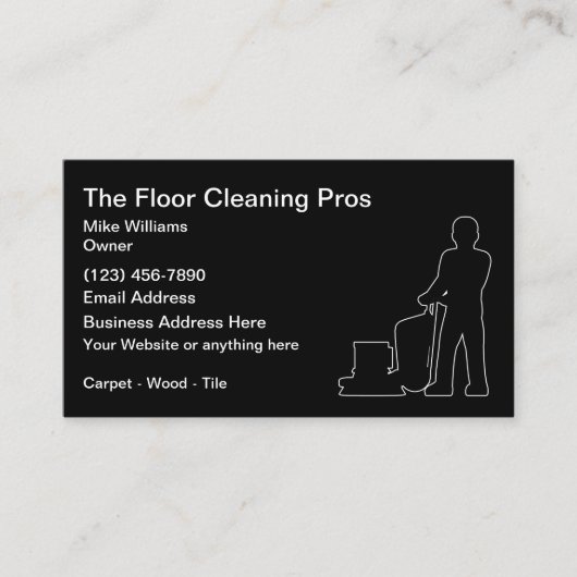 Conception Carte de visite des services de nettoya (Devant)