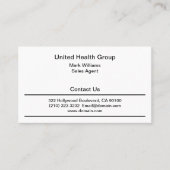 Conception Carte de visite des services de santé (Devant)