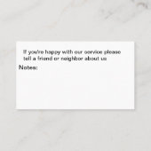 Conception Carte de visite des services de surveil (Dos)