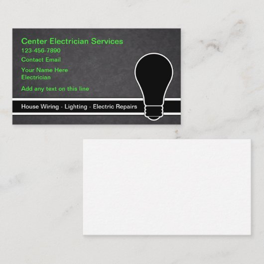 Conception Carte de visite des services électroniq (Devant / Derrière)