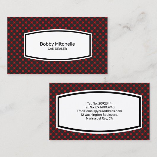 Conception Carte de visite du concessionnaire auto (Devant / Derrière)