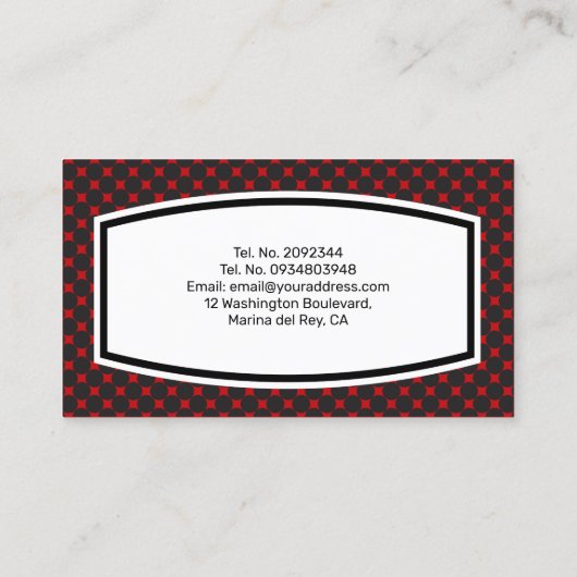 Conception Carte de visite du concessionnaire auto (Dos)