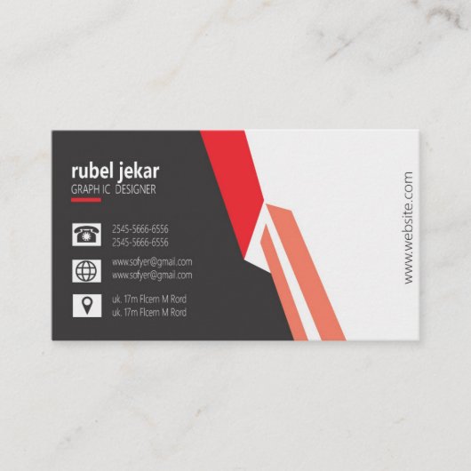 Conception carte de visite imprimable (Devant)