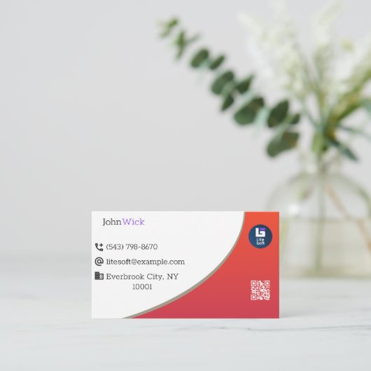 Conception Carte de visite personnalisée (Debout devant)