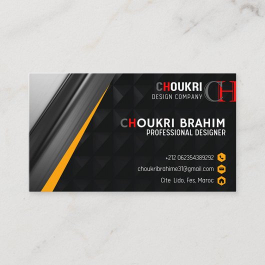 Conception Carte de visite professionnelle (Devant)