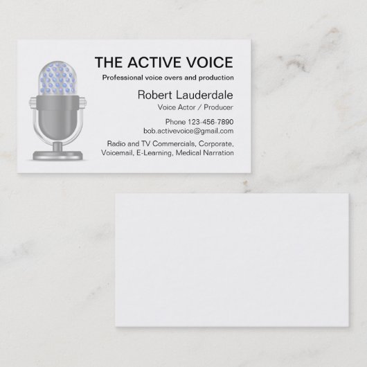 Conception Carte de visite professionnelle de l'ac (Devant / Derrière)