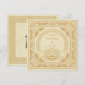 Conception celtique avec numéro de table de mariag (Devant / Derrière)