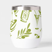 Conception Chic Moderne Feuille d'Olive Verte Saug (Arrière)
