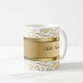 Conception chique de tasse de café de monogramme (Devant droit)